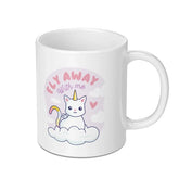 Fly Away With Me Unicorn Illustration Mug product